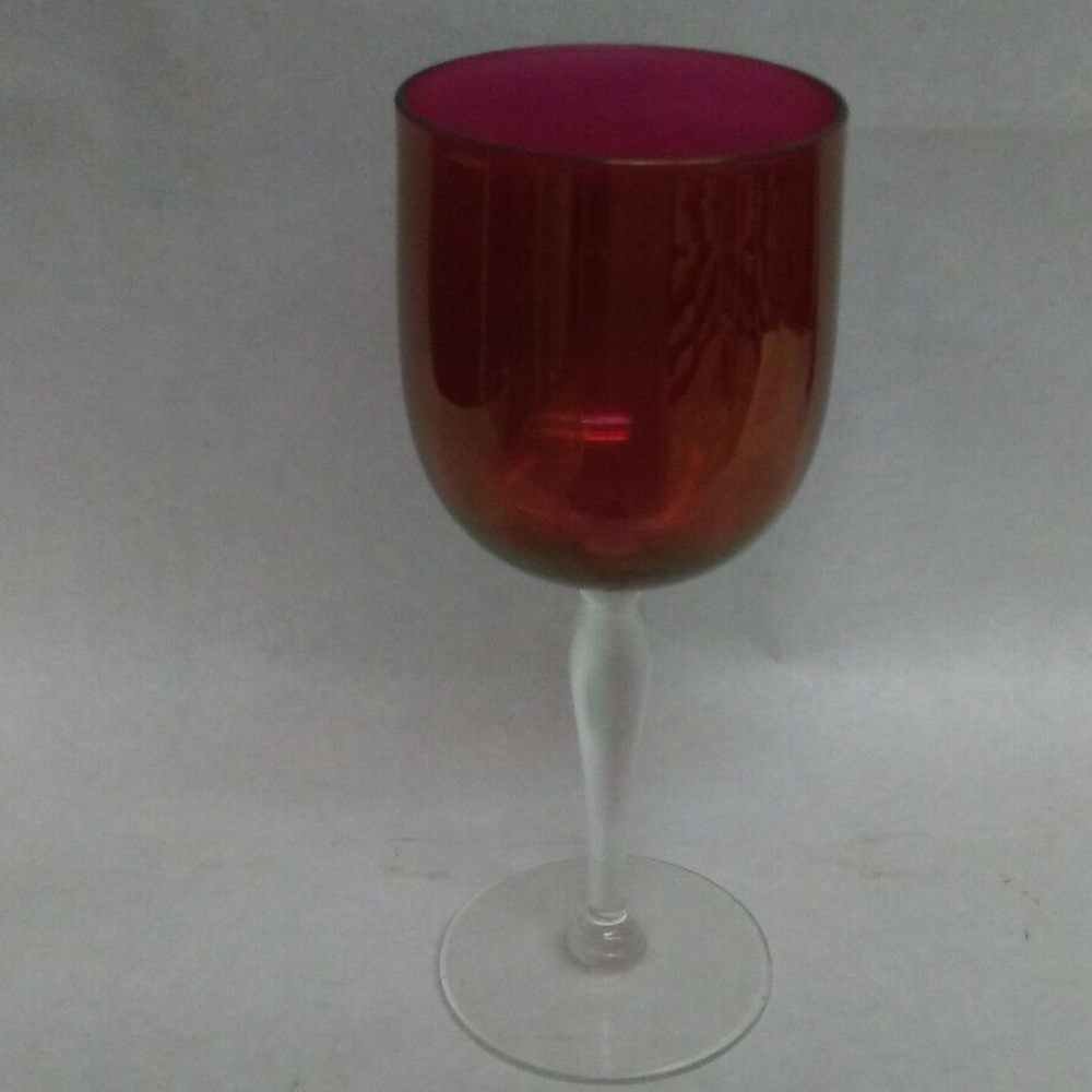 cranberry goblets wine water tea depression glass - Picture 4 of 5